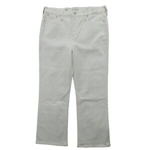 J Crew Jeans Womens 32 White Slim Demi Boot Denim Stretch Mid Rise Casual New